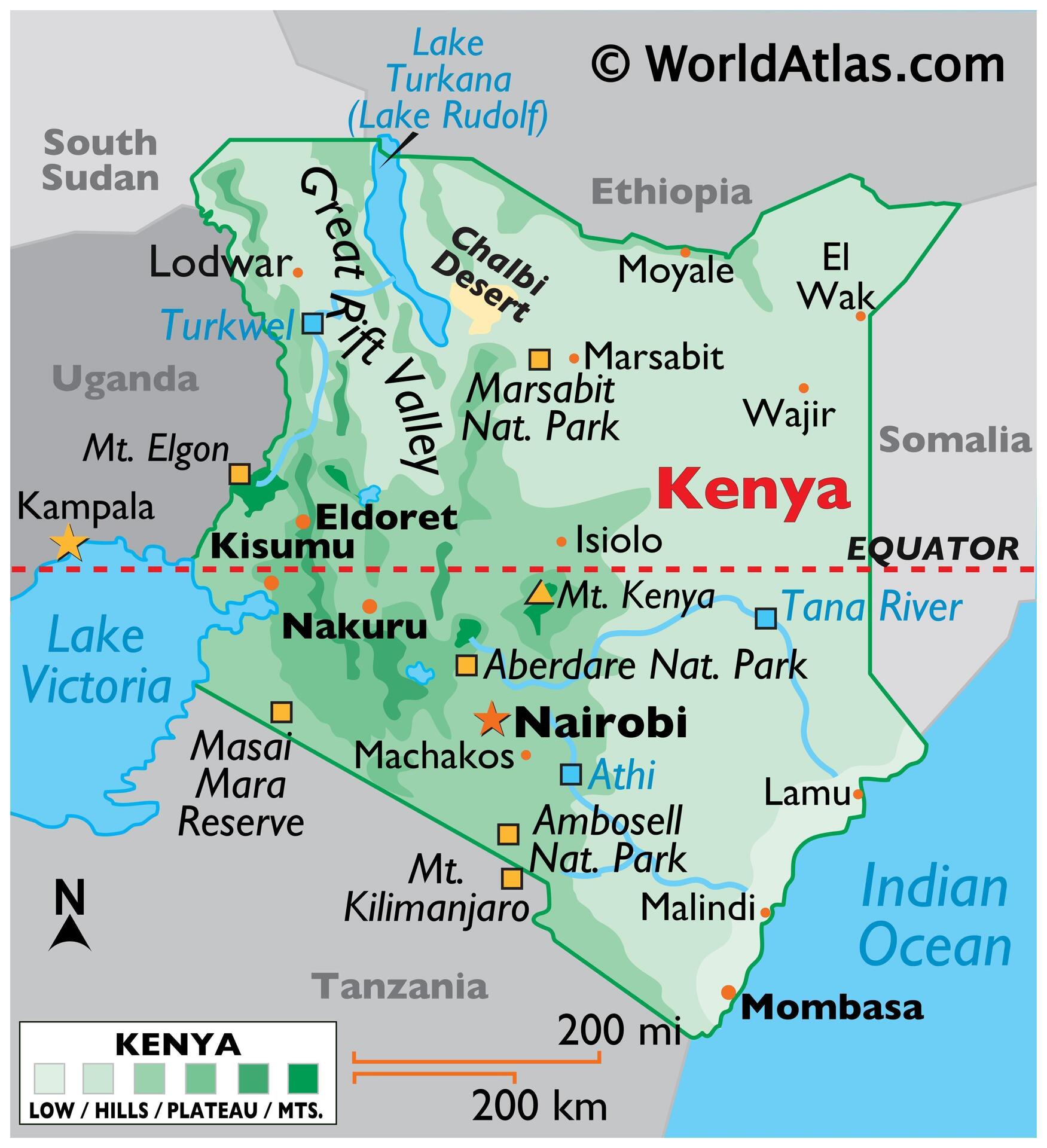 Карта Танзанія