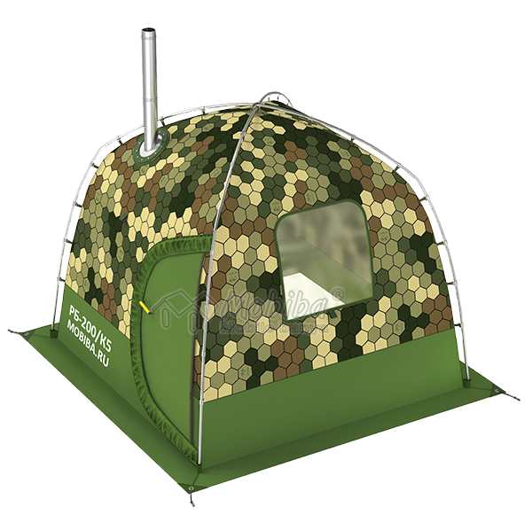 Палатка-баня Мобиба РБ-170 из комплекта Кайфандра. Расцветка сотовый камуфляж