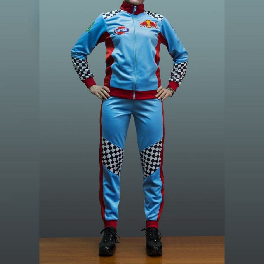Спортивный костюм под заказ, красно-синий цвет с нанесением логотипа, Авалонплюс
