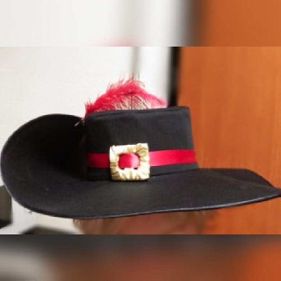 Сценический, танцевальный головной убор шляпа мушкетера с пером, Авалонплюс