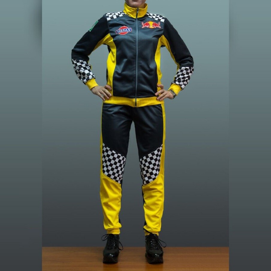 Спортивный костюм под заказ, черно-желтый цвет с нанесением логотипа, Авалонплюс